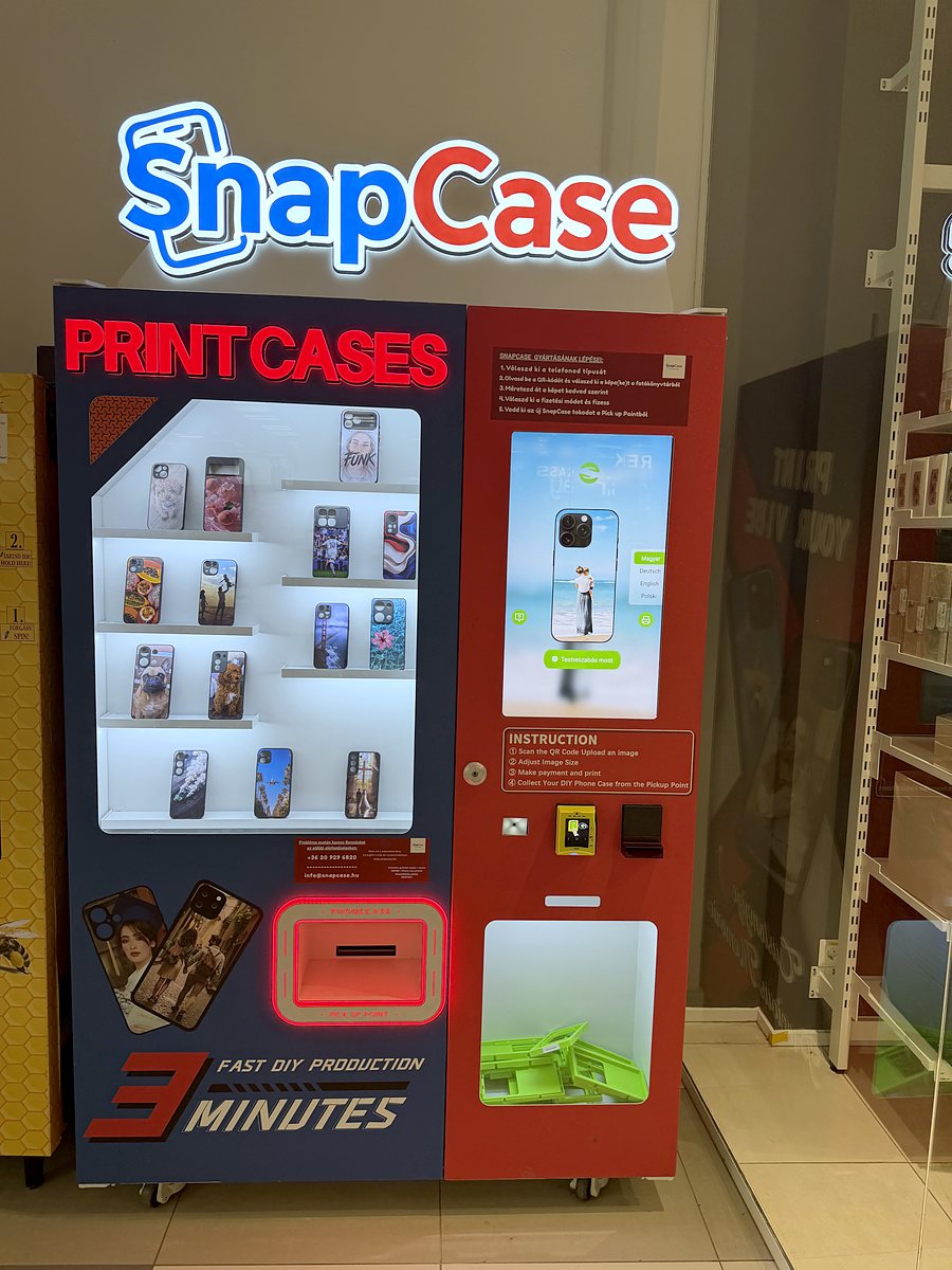 SnapCase automata a Sió Plázában