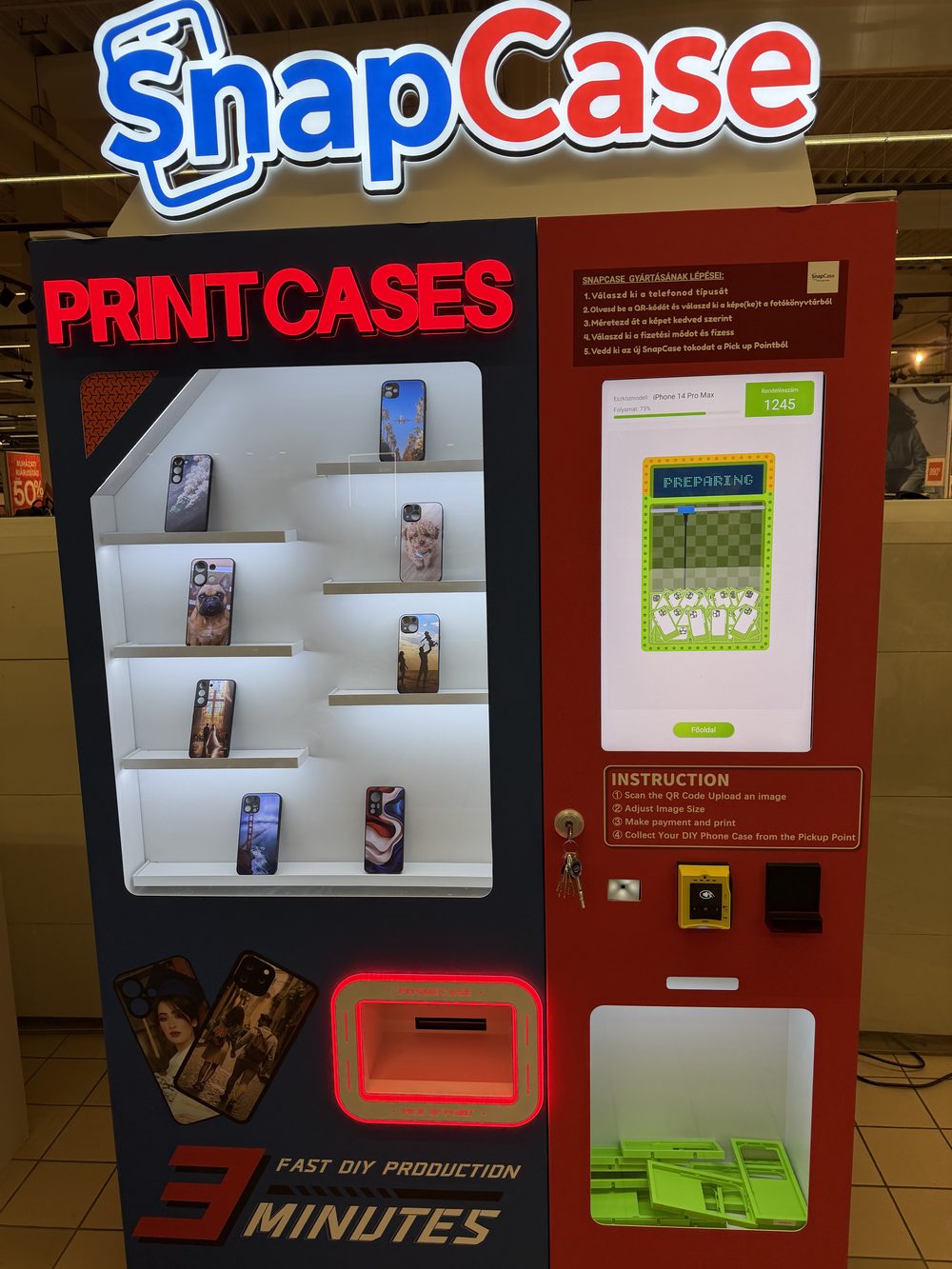 SnapCase gép nyomtatás közben