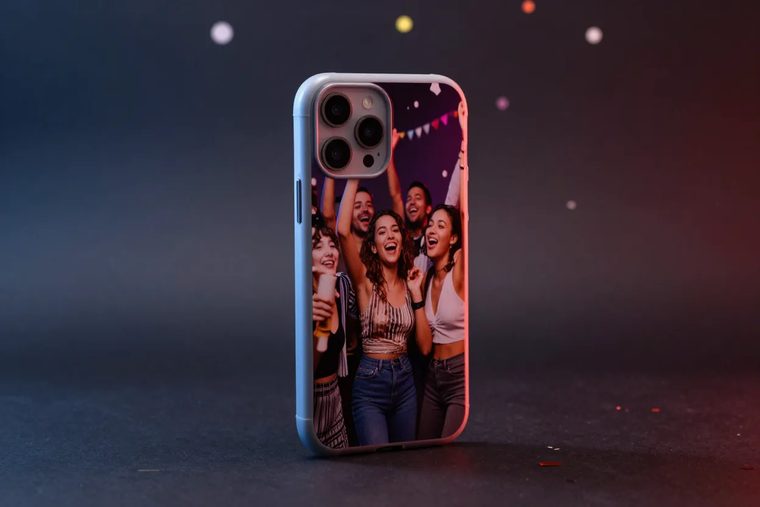 Telefontok bulis csapatfotóval